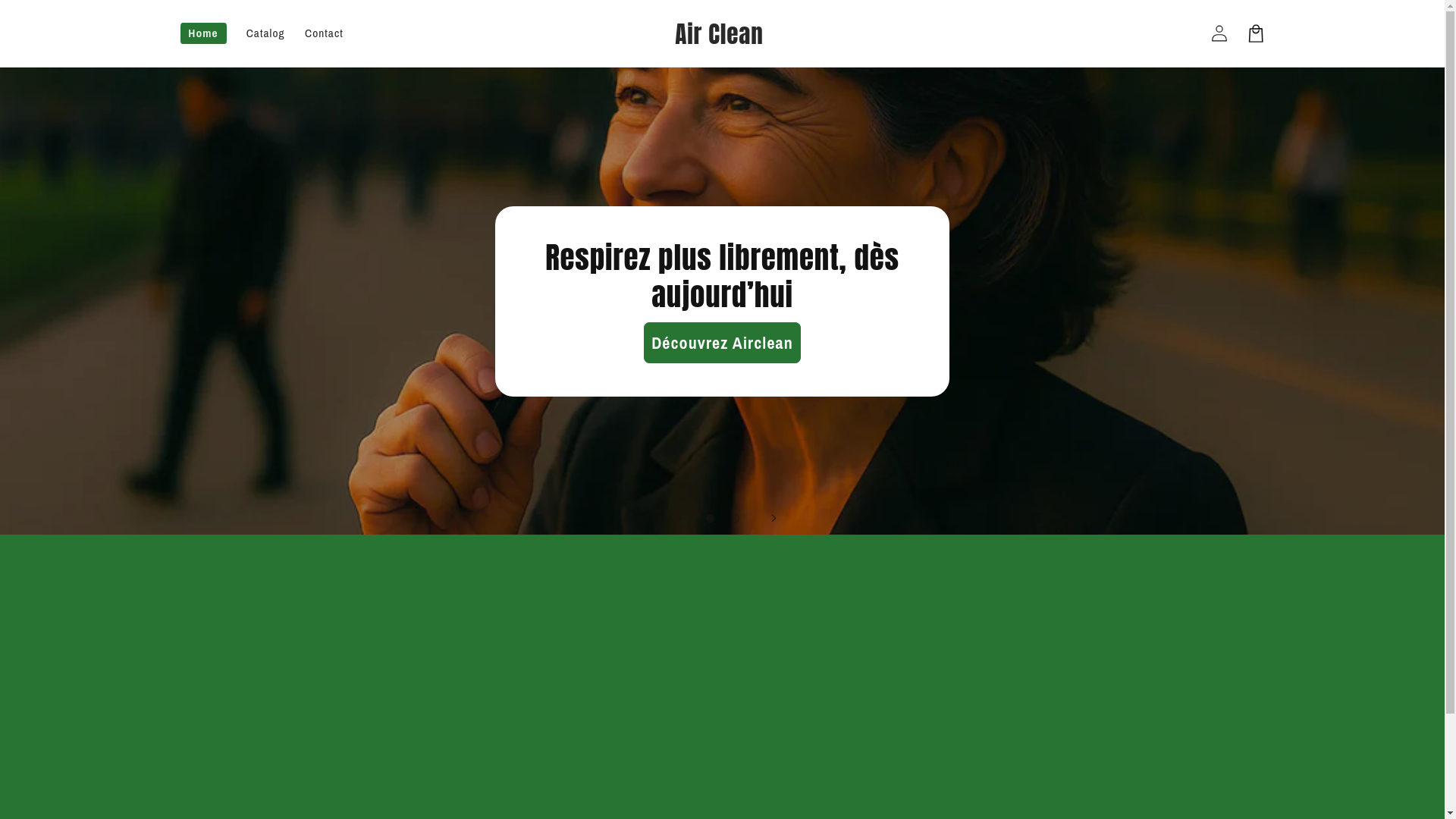 website screenshot of https://air-clean.ca/