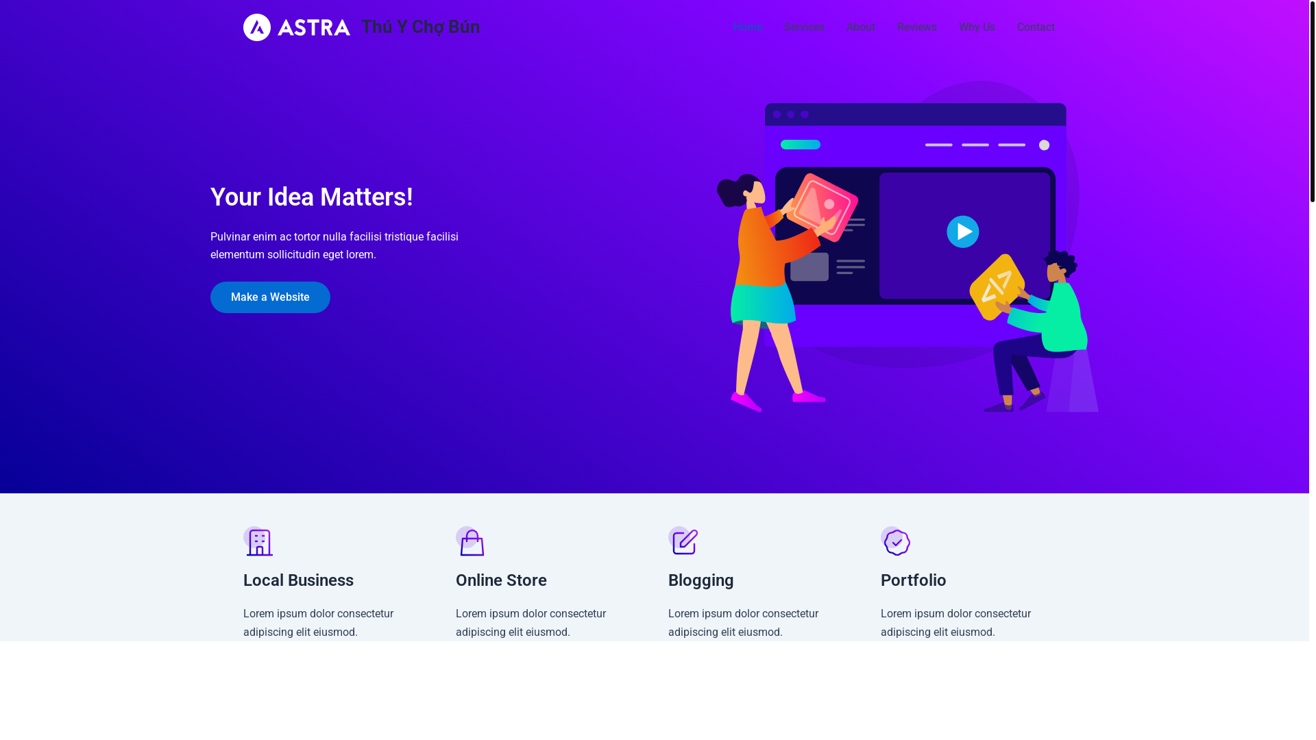 website screenshot of https://chobunvet.com/