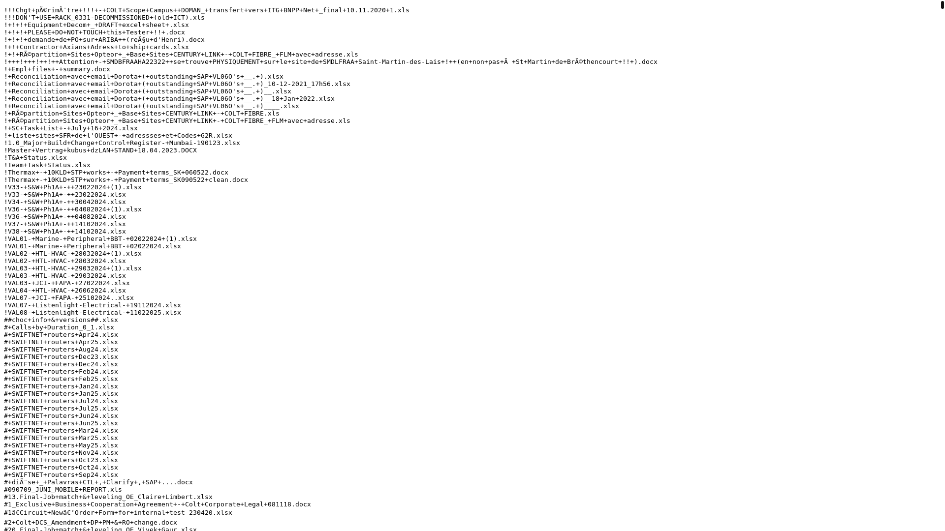 website screenshot of https://www.klos.com/~john/colt_filename_tree.txt