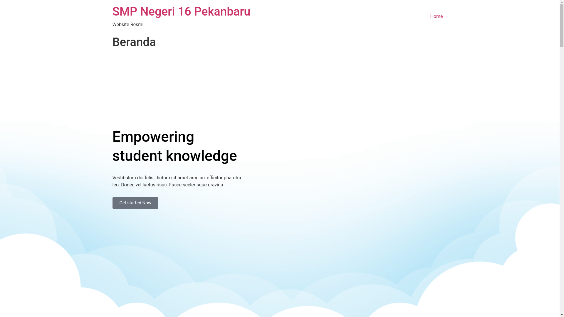 website screenshot of https://smpn16pekanbaru.my.id/