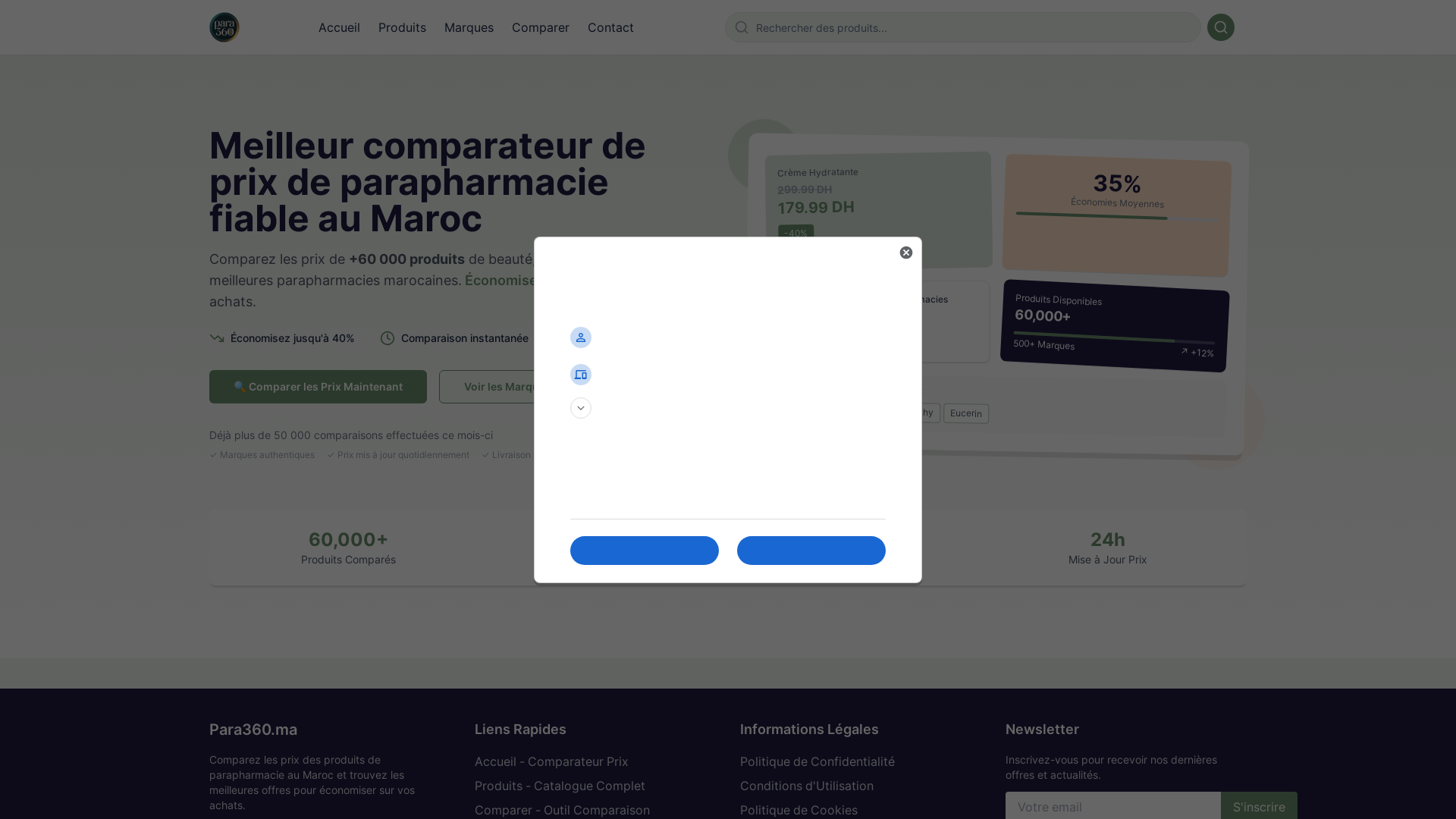 website screenshot of https://para360.ma/