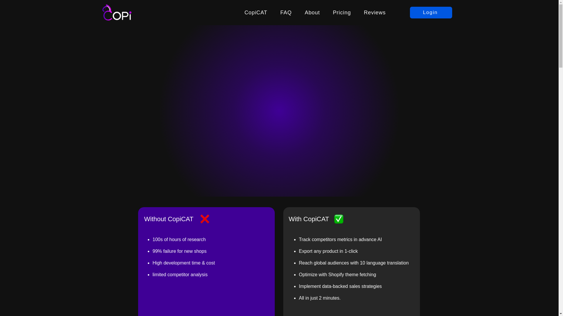 website screenshot of https://copicat.shop/