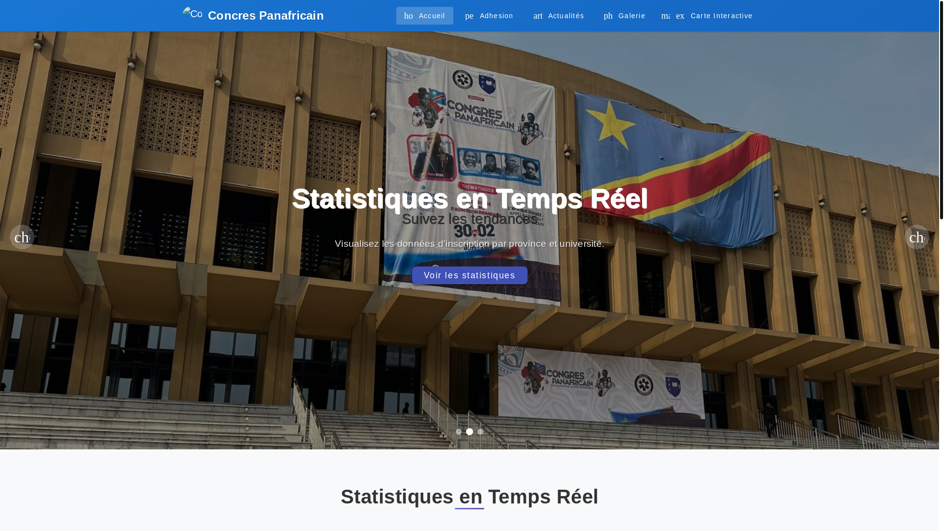 website screenshot of https://congres-panafricain-rdc.com/