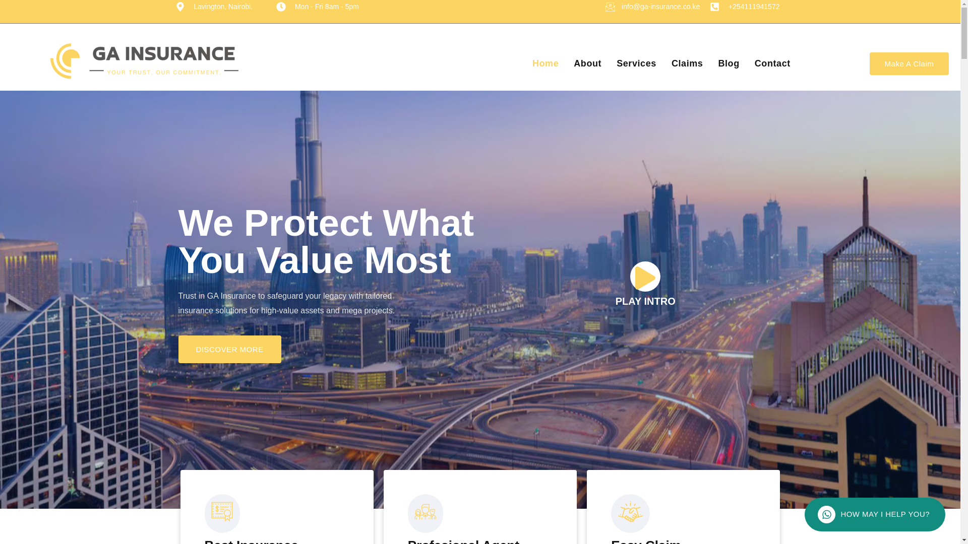 website screenshot of https://ga-insurance.co.ke/