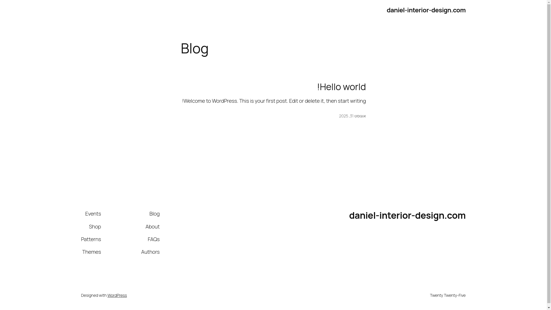 website screenshot of https://daniel-interior-design.com/