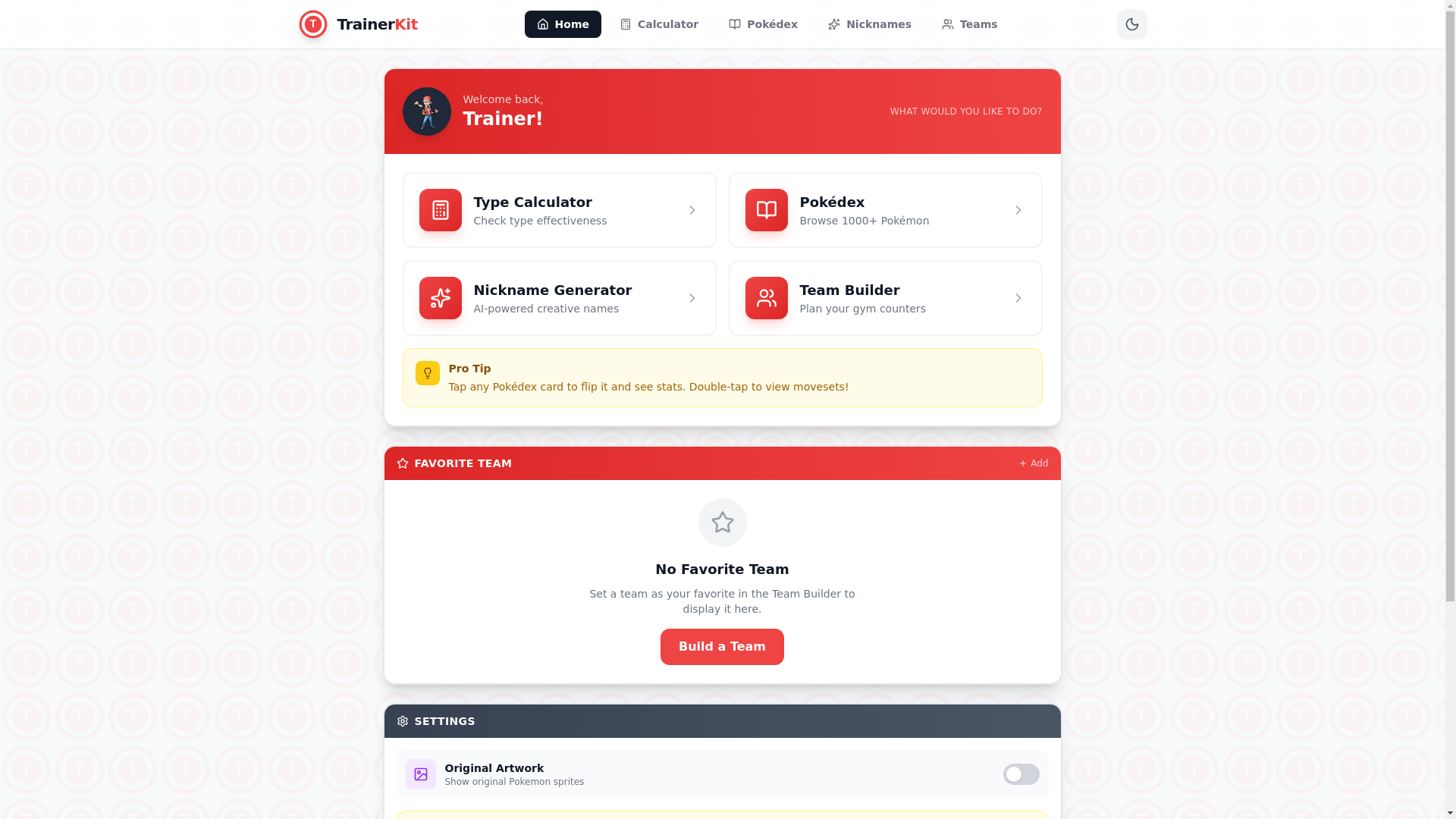 website screenshot of https://trainerkit.pages.dev/