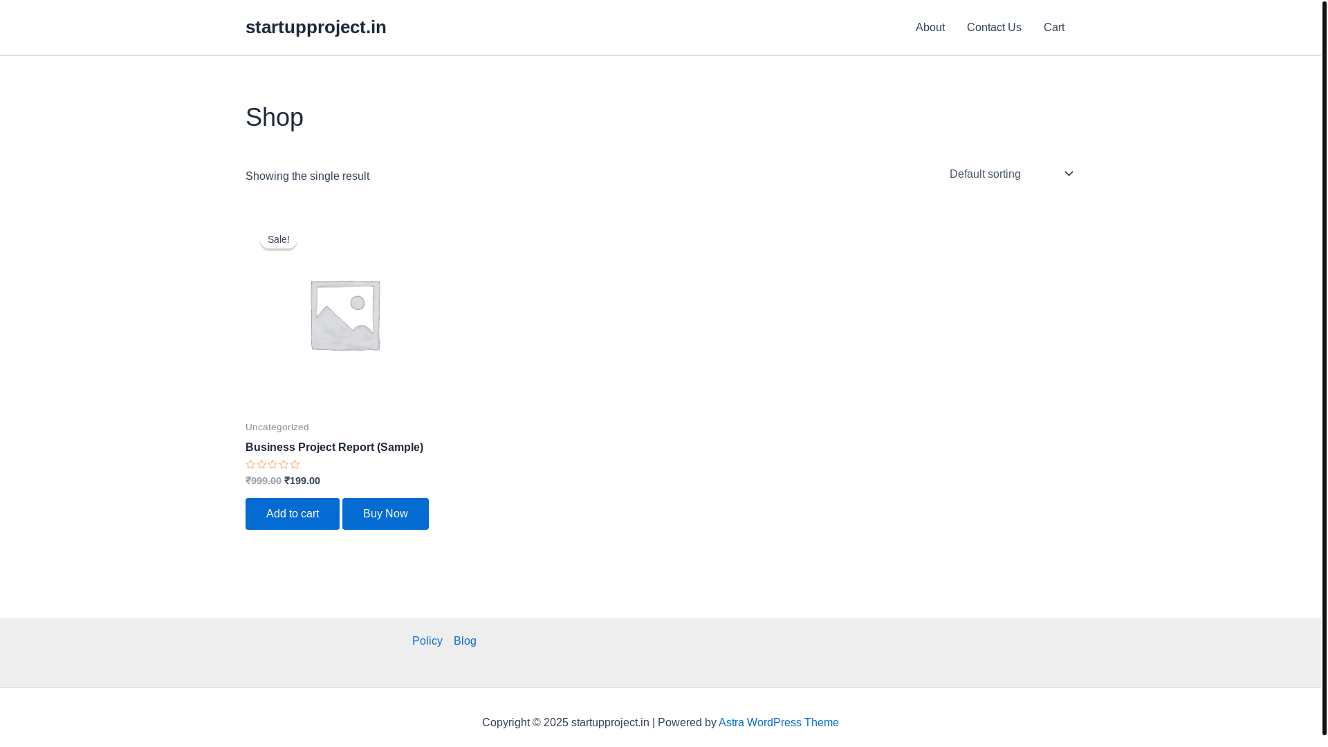 website screenshot of https://startupproject.in/