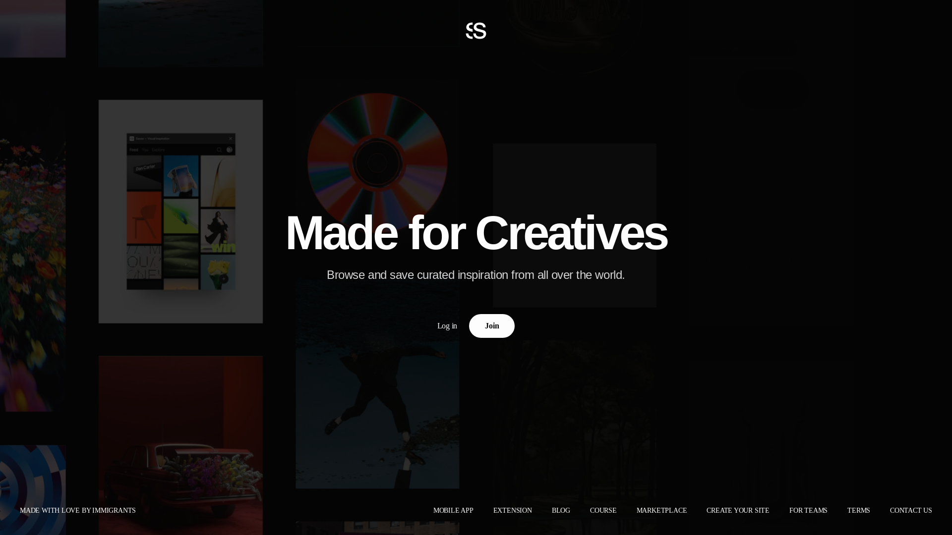 website screenshot of https://savee.it
