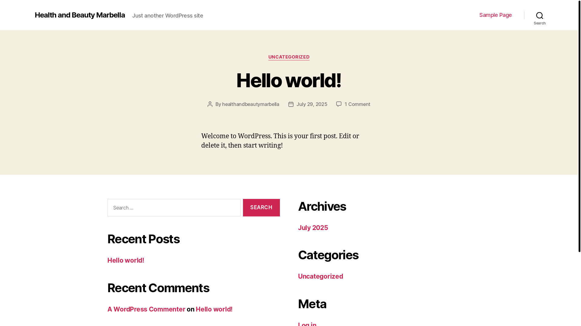 website screenshot of https://healthandbeautymarbella.com/