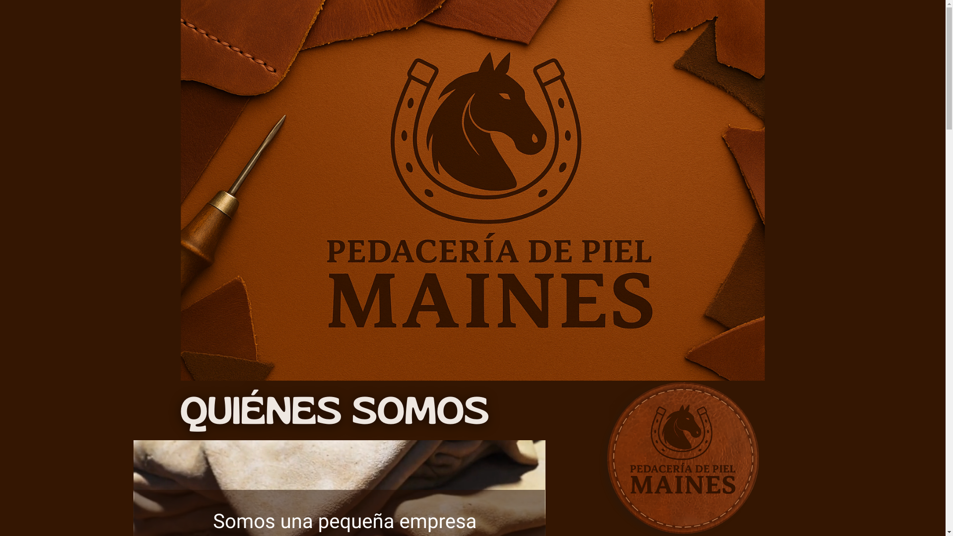 website screenshot of https://pedaceriadepielmaines.com/