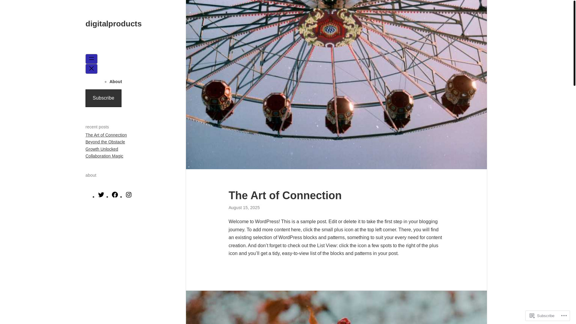 website screenshot of https://digital-product.blog/