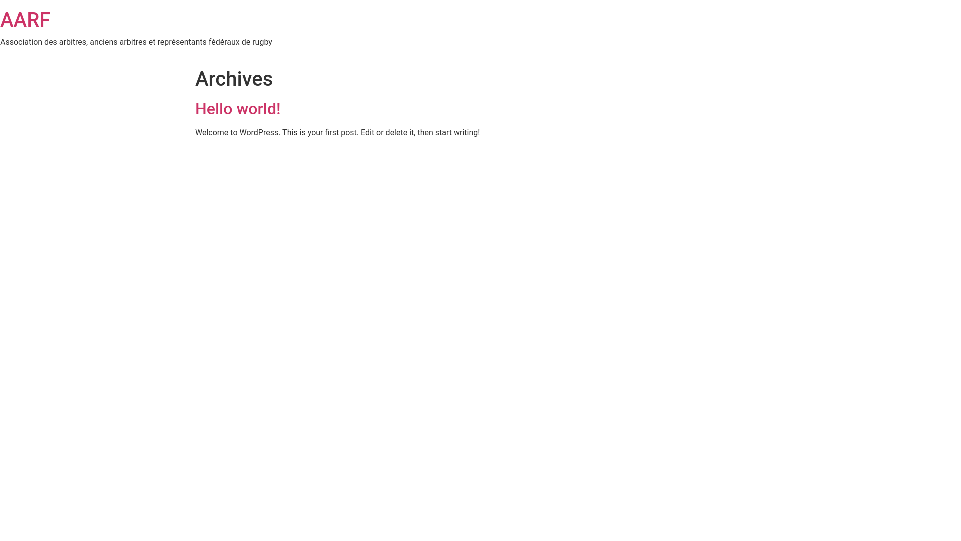 website screenshot of https://aarf.fr/