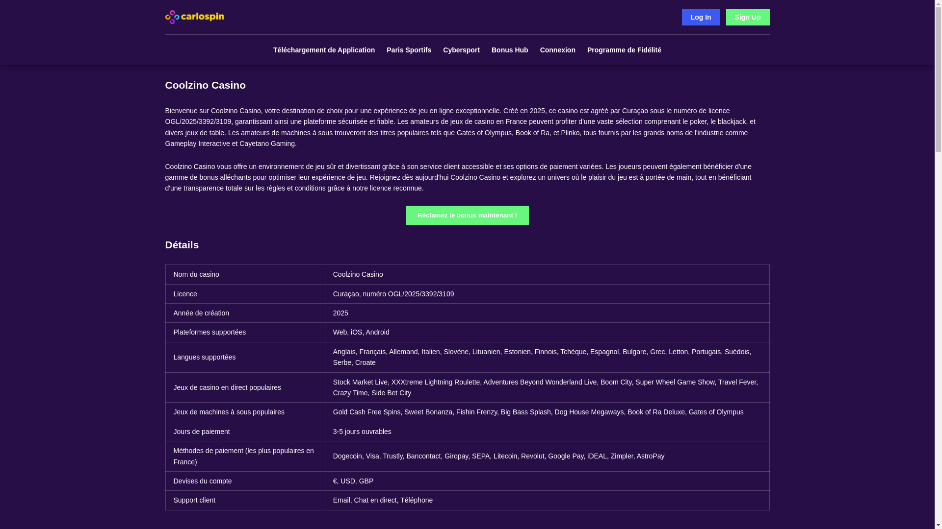website screenshot of https://casino-coolzino-fr.pages.dev/