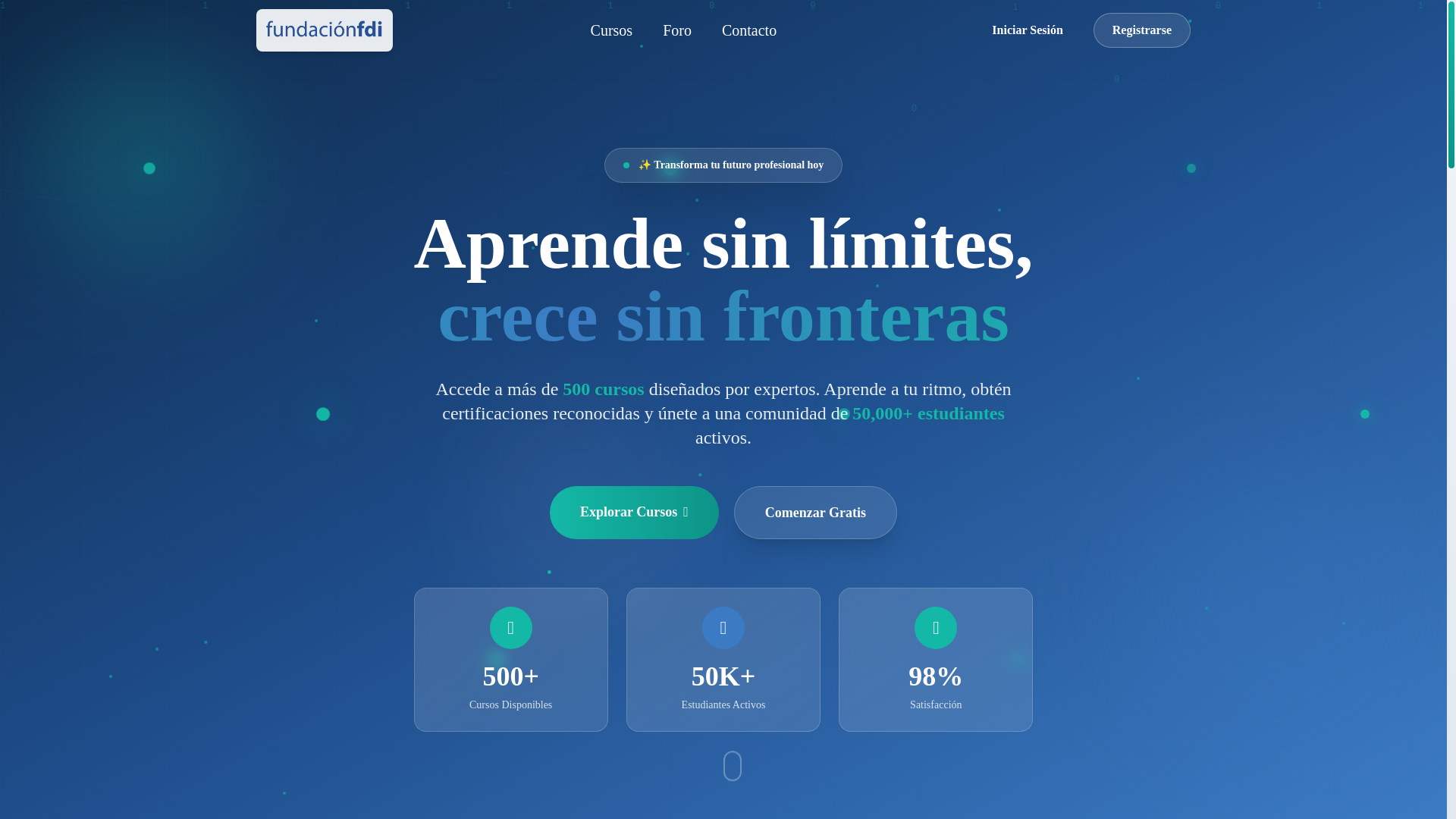 website screenshot of https://fdiformaciononline.com/