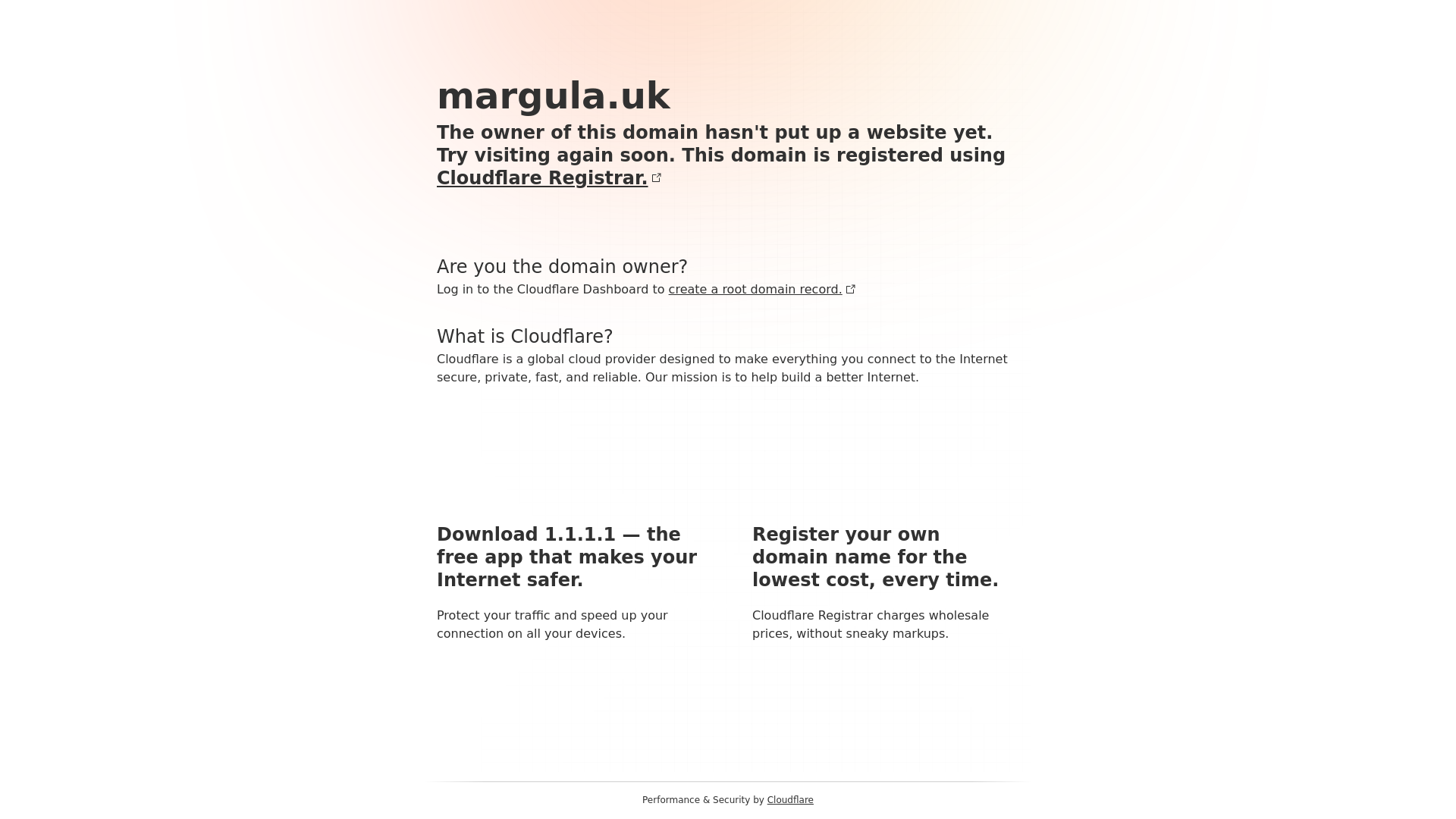 website screenshot of https://margula.uk/