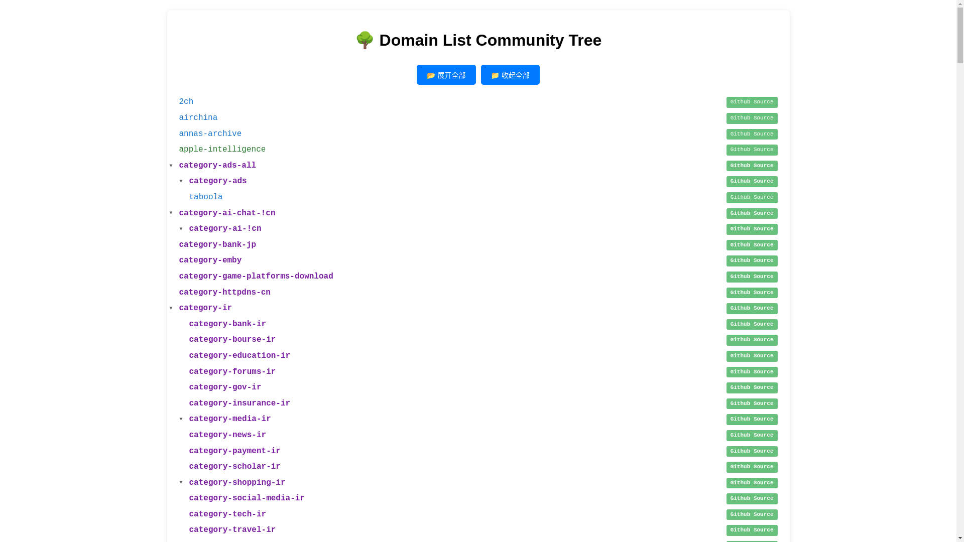 website screenshot of https://geosite-tree.pages.dev/