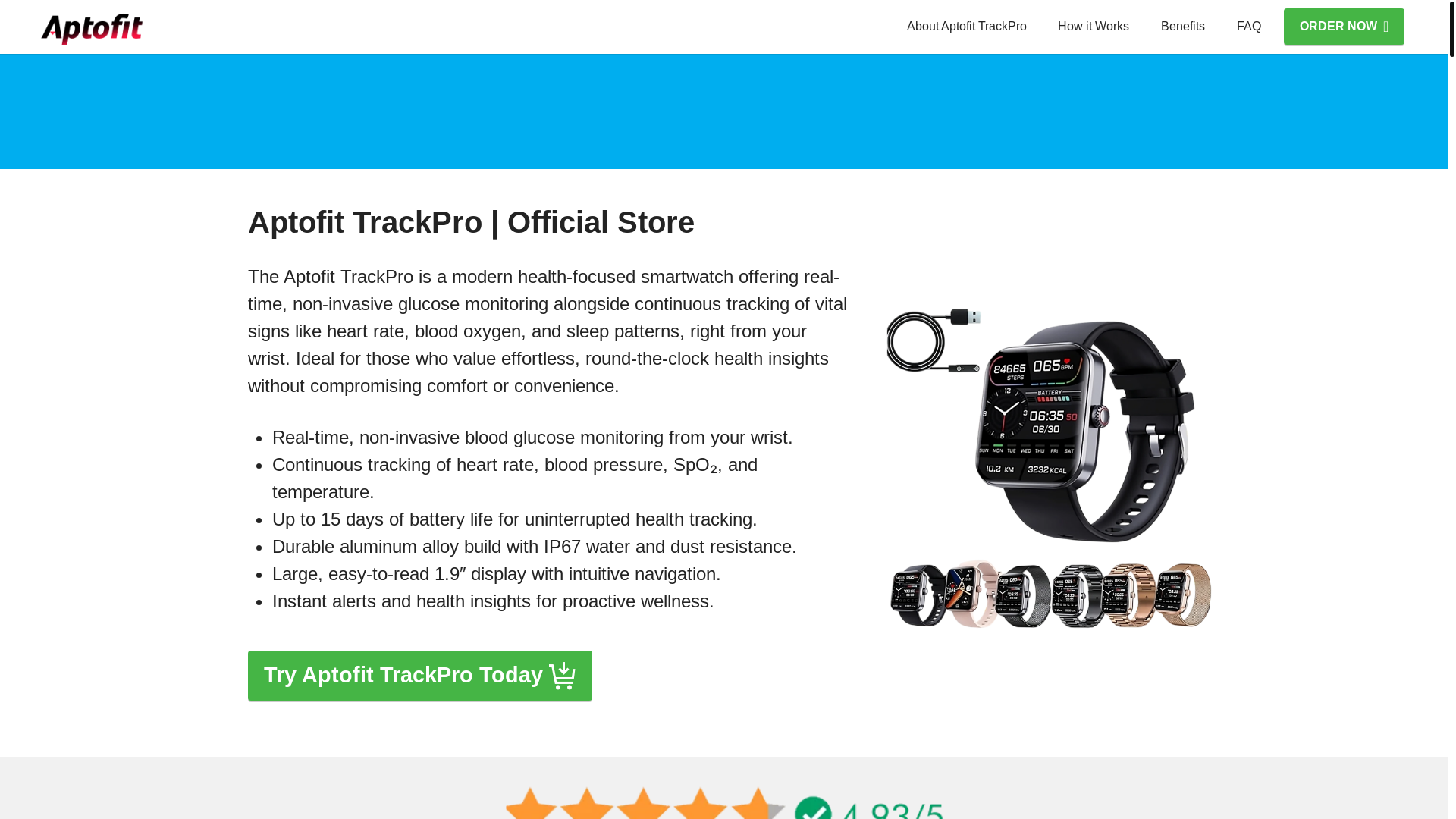 website screenshot of https://aptofit-track-pro.com/
