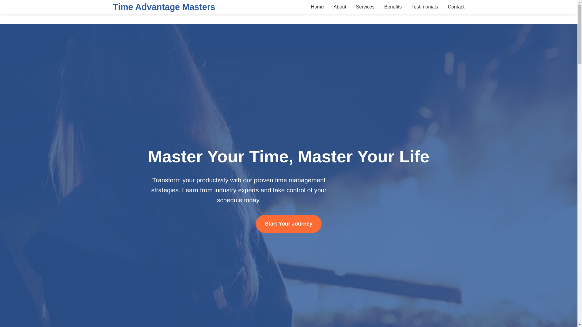 website screenshot of https://timeadvantagemasters.courses/