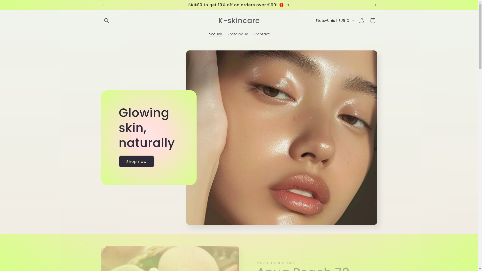website screenshot of https://k-skincaree.com/