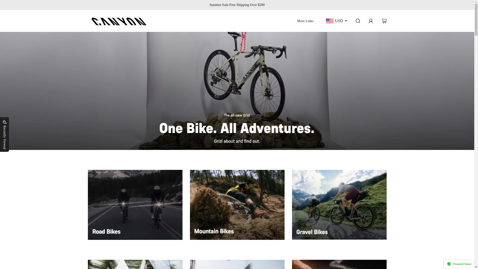 website screenshot of https://canyonusshop.com/