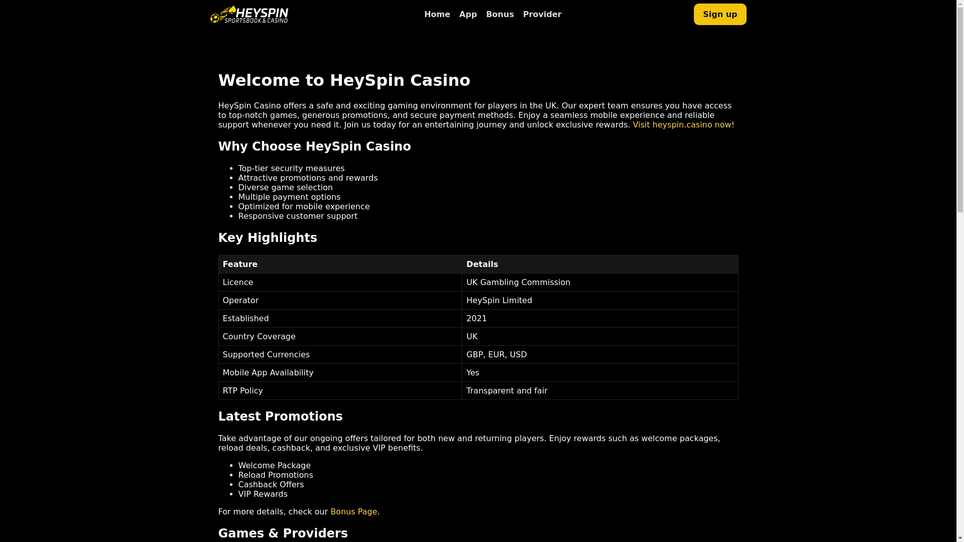website screenshot of https://heyspin-casino.pages.dev/