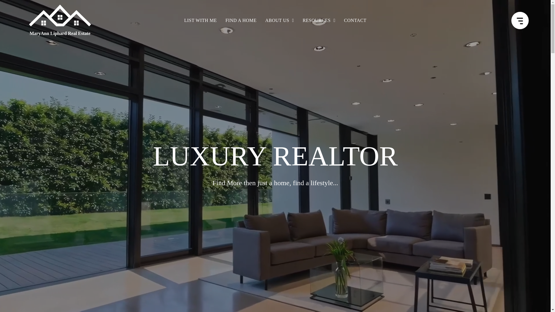 website screenshot of https://maryannliphard.realestate/
