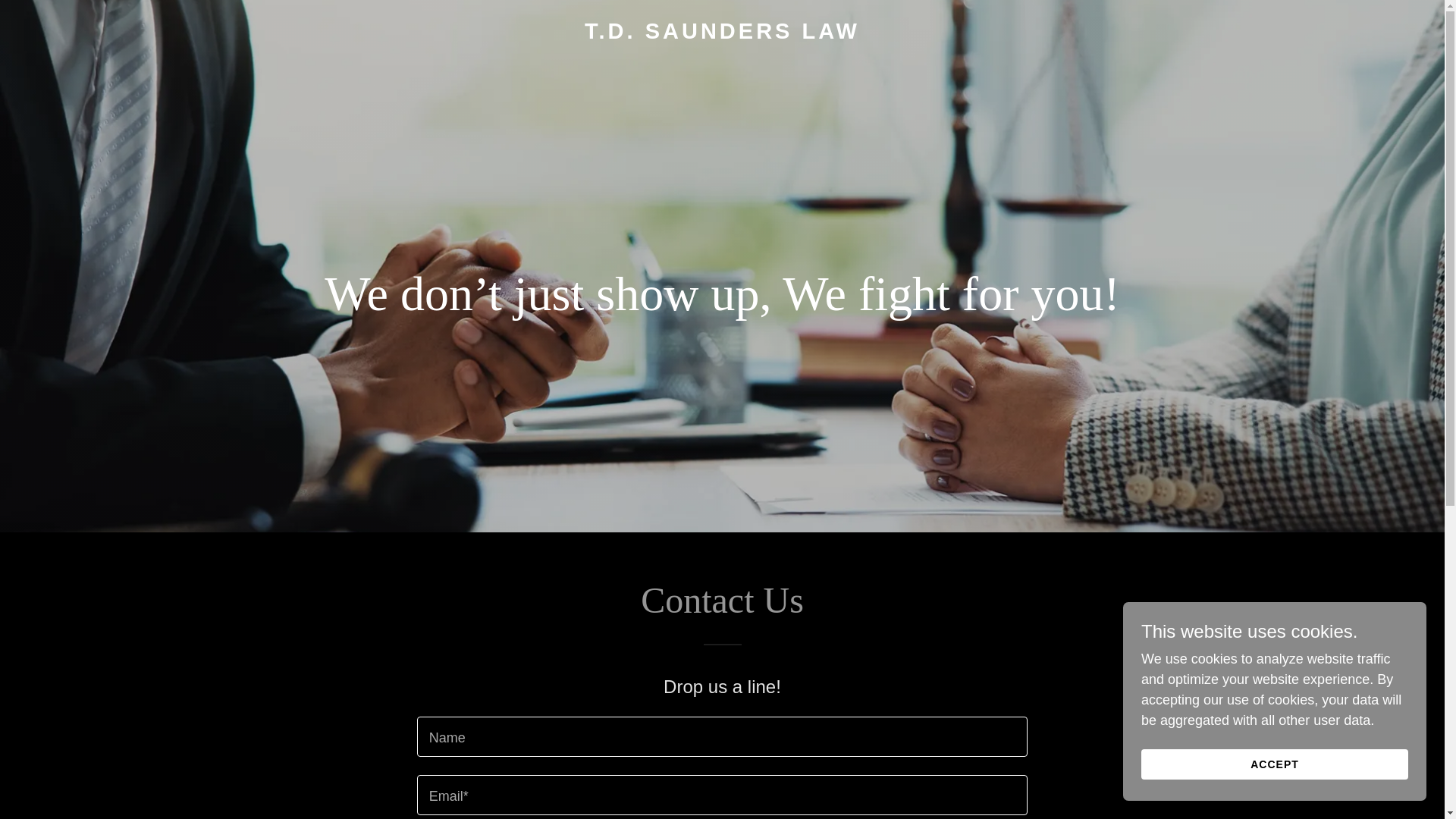 website screenshot of https://tdsaunderslaw.com/