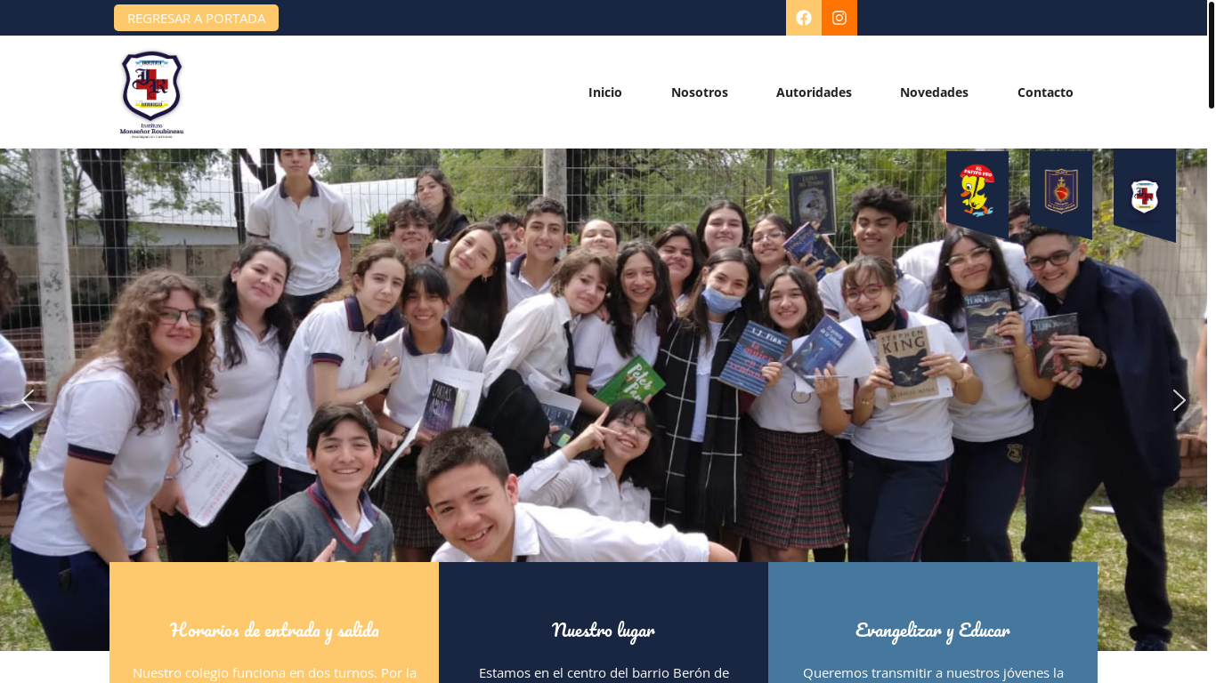 website screenshot of https://roubineau.patitosagradoroubineau.edu.ar/