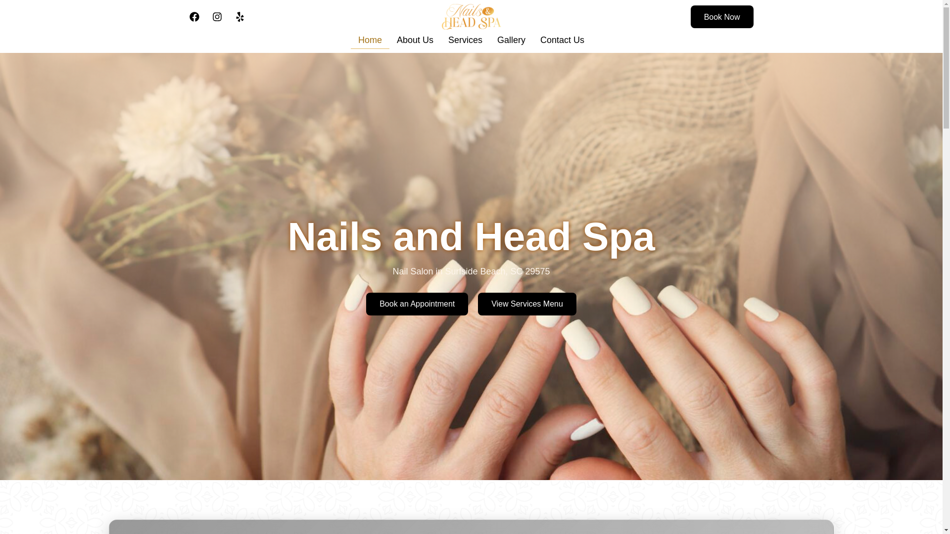 website screenshot of https://nailsandheadspasurfside.com/