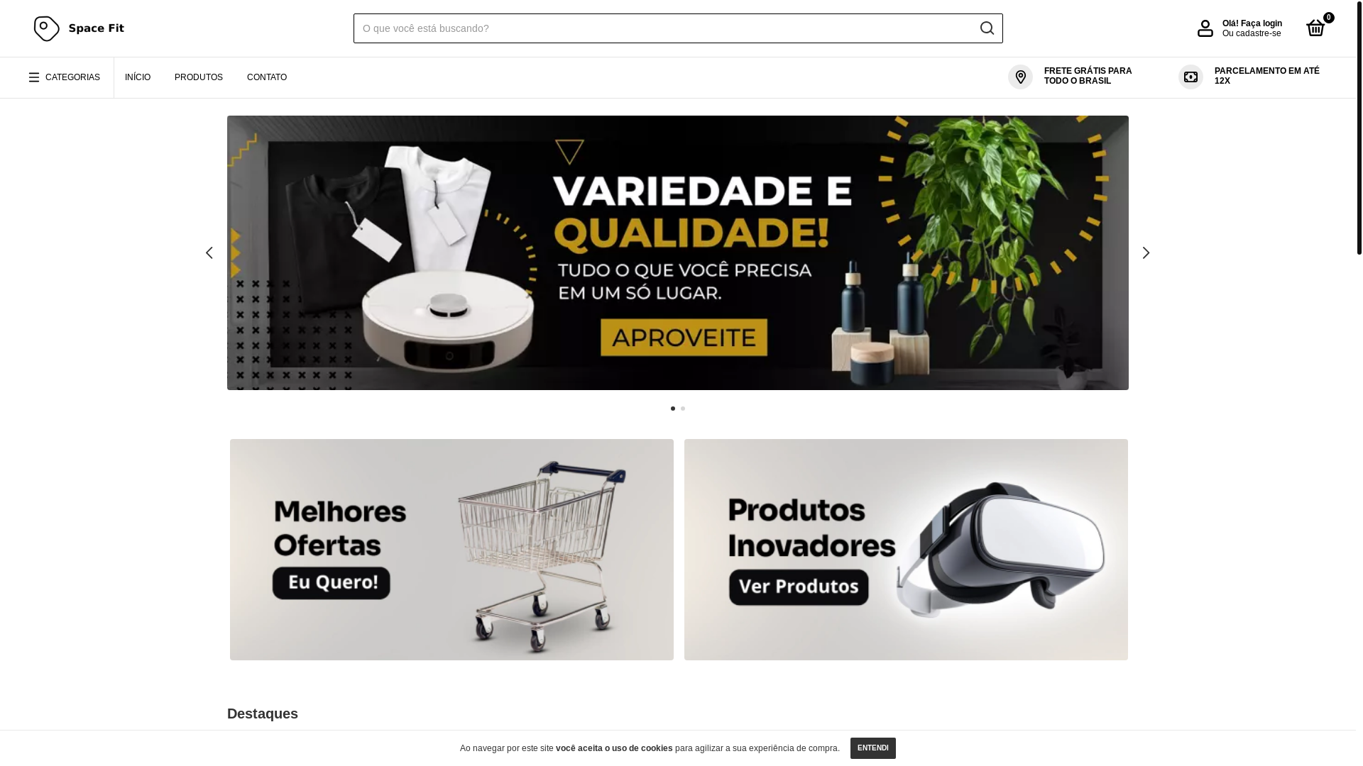 website screenshot of https://spacefitshop.store/