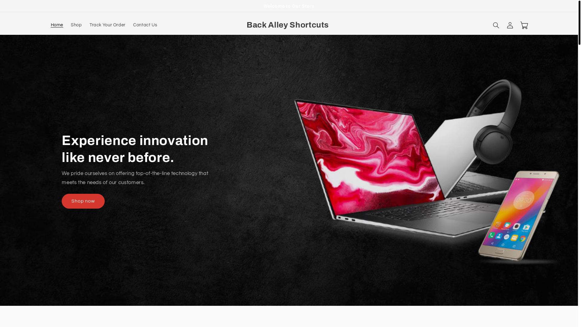 website screenshot of https://backalleyshortcuts.com/