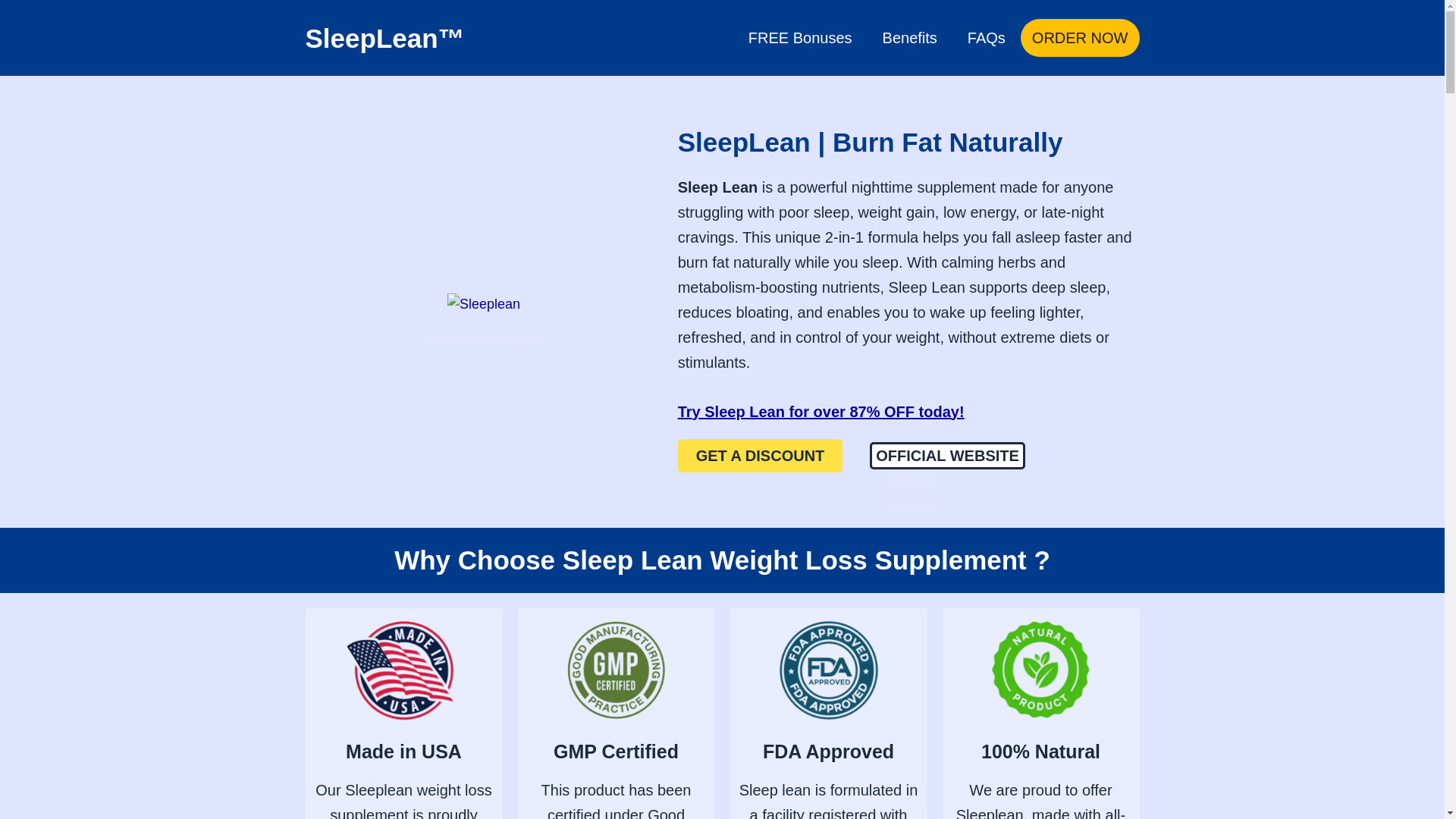 website screenshot of https://sleepleansus.com/