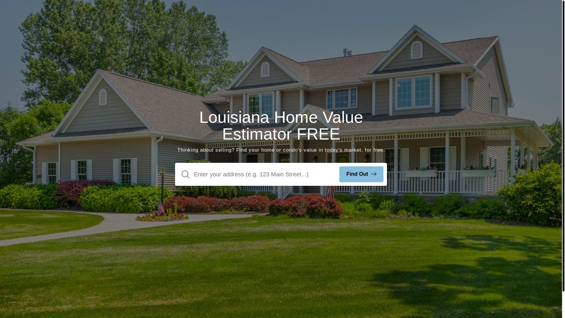 website screenshot of https://lahomevalueestimator.com/