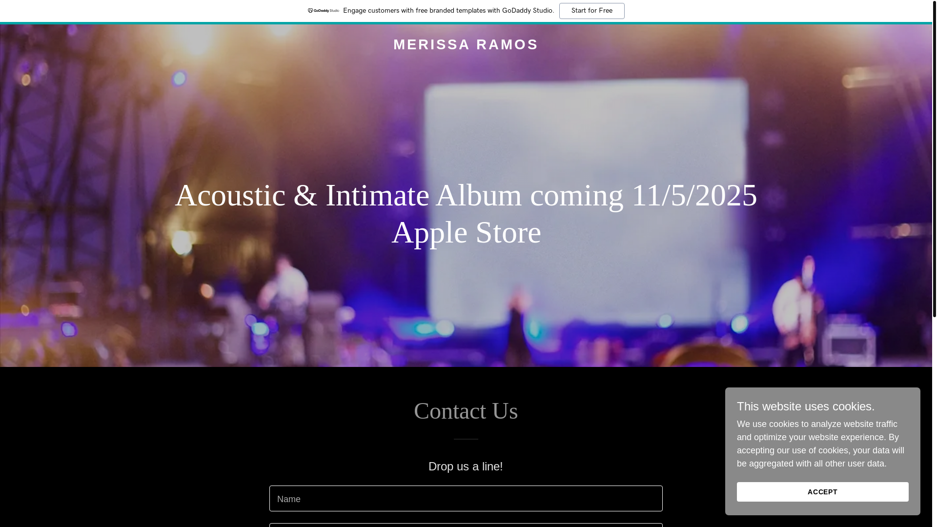 website screenshot of https://merissaramos.net/