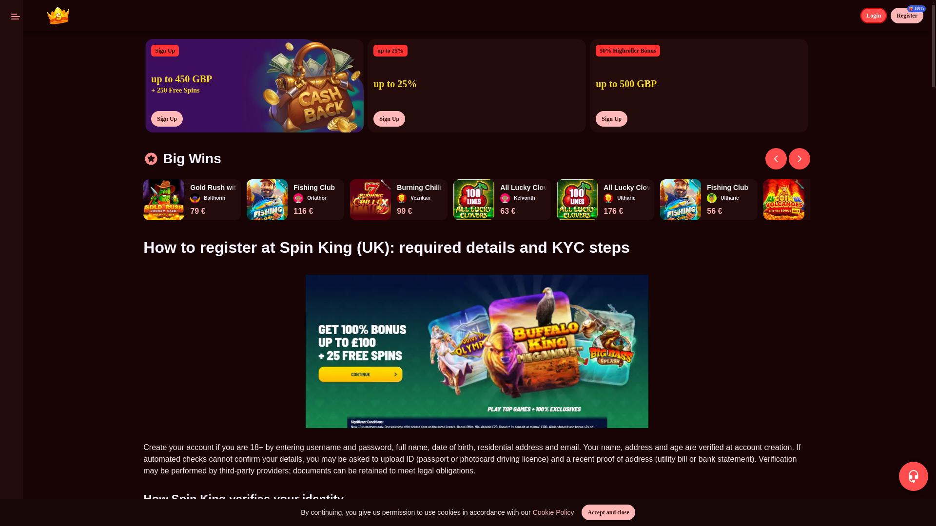 website screenshot of https://spinkings.uk/