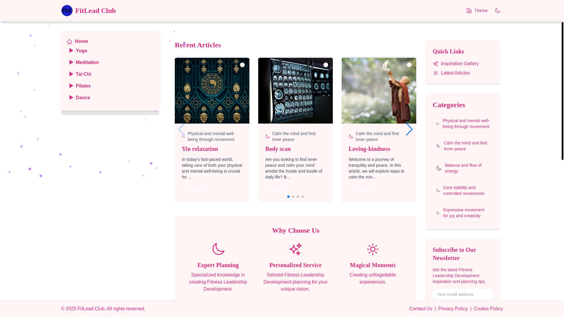 website screenshot of https://fitnessvalueleaders.club/