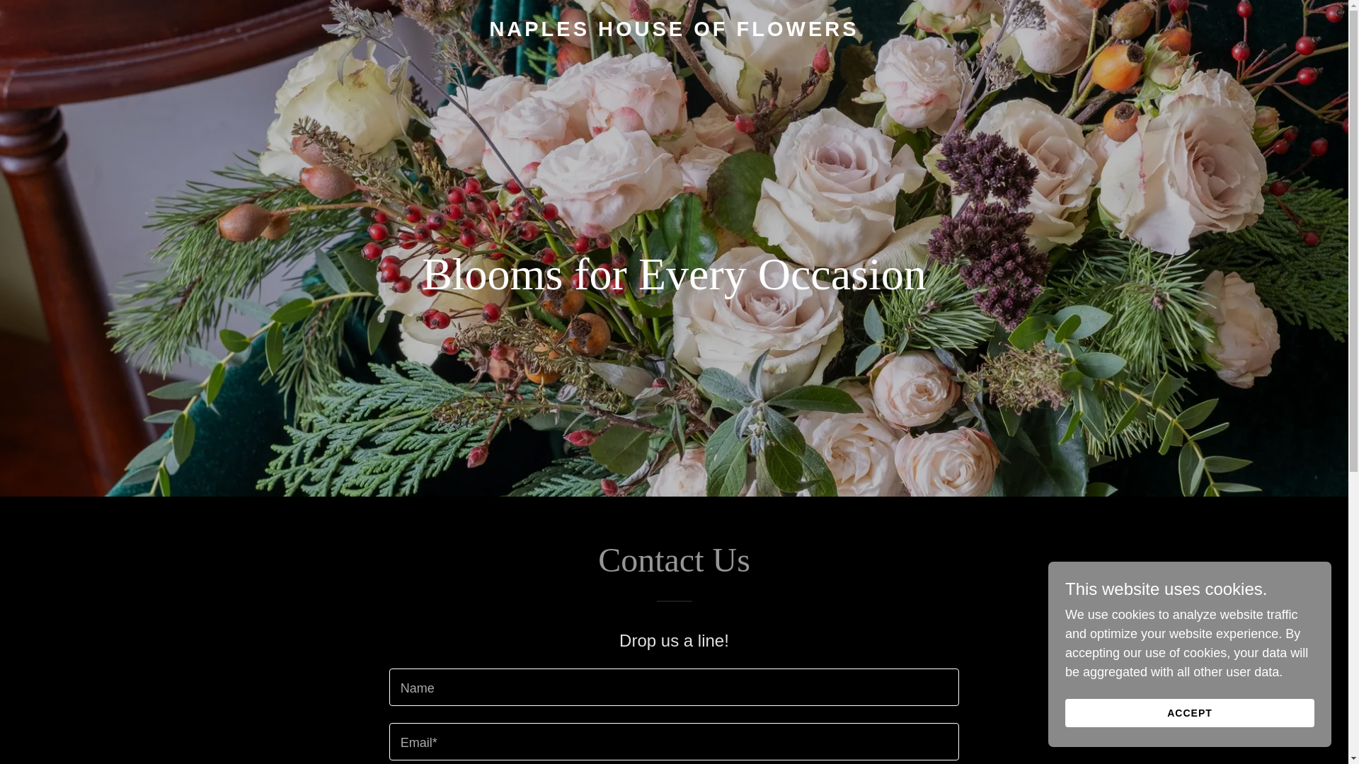 website screenshot of https://napleshouseofflowers.com/