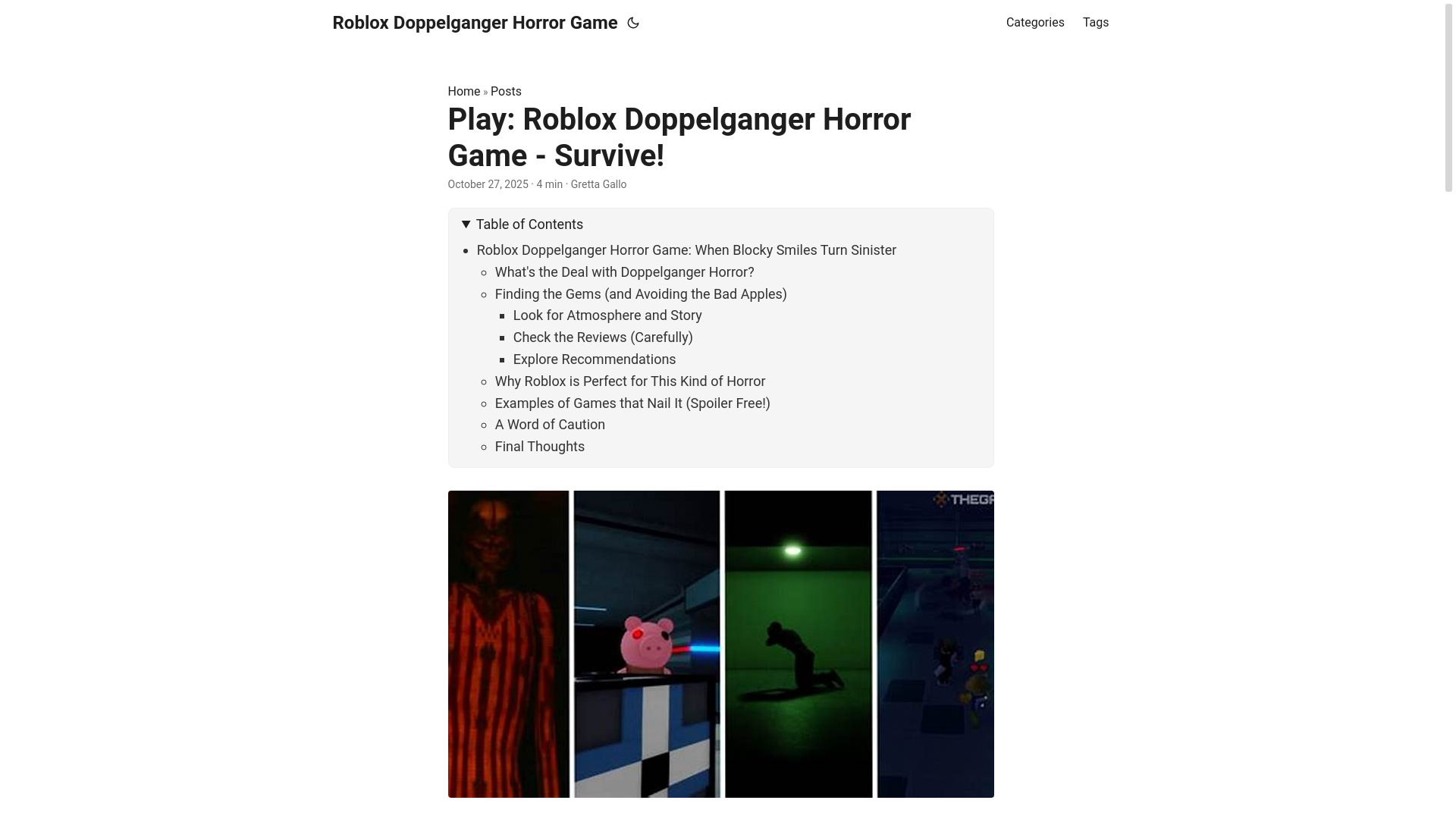 website screenshot of https://roblox-doppelganger-horror-game.pages.dev/