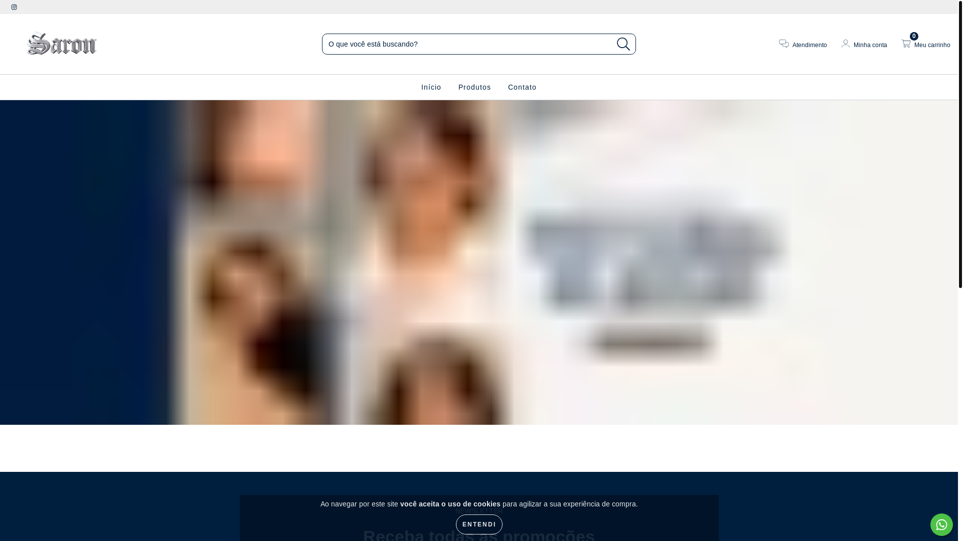website screenshot of https://sarondistribuidora.com.br/