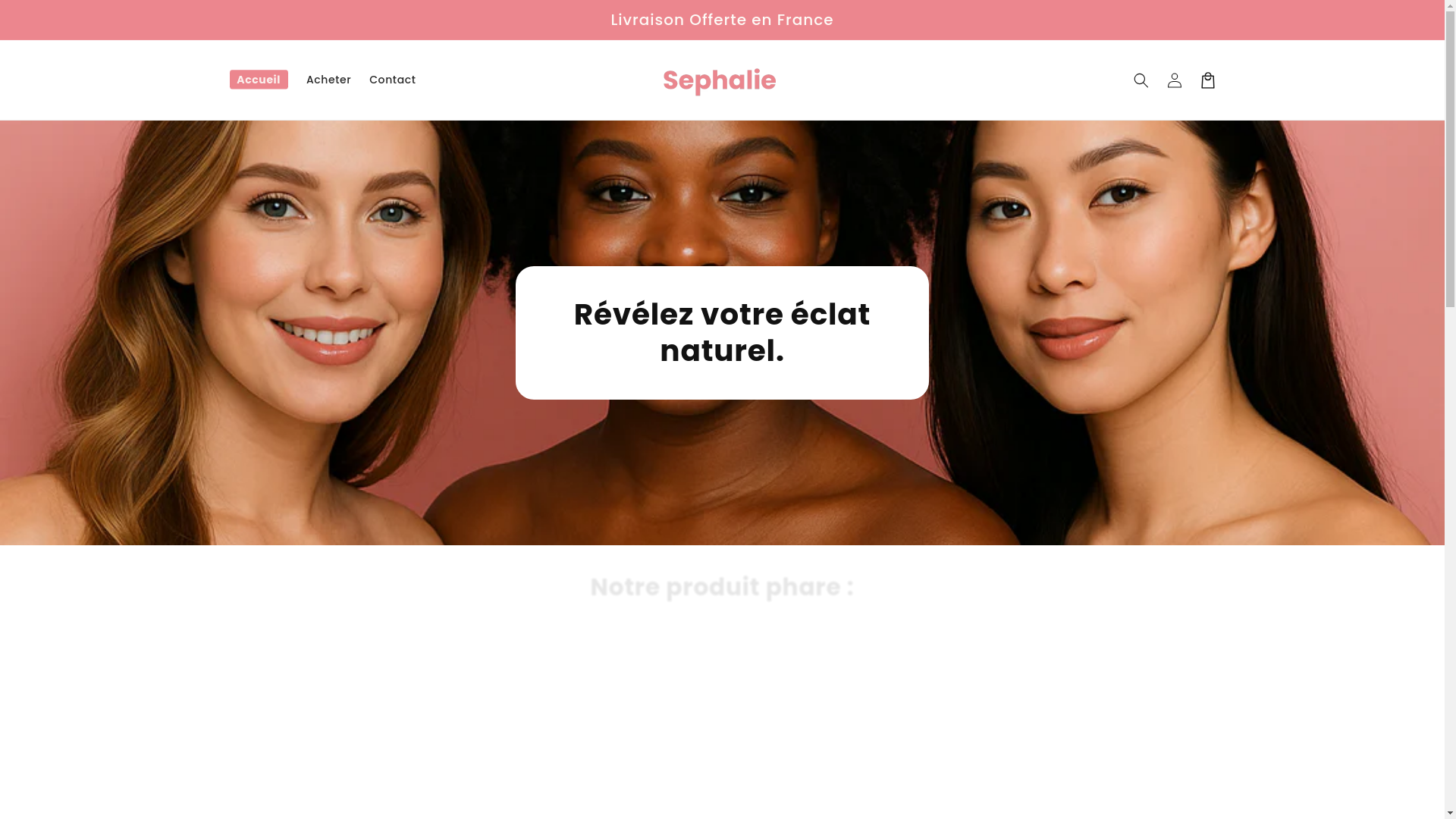 website screenshot of https://sephalie.com/