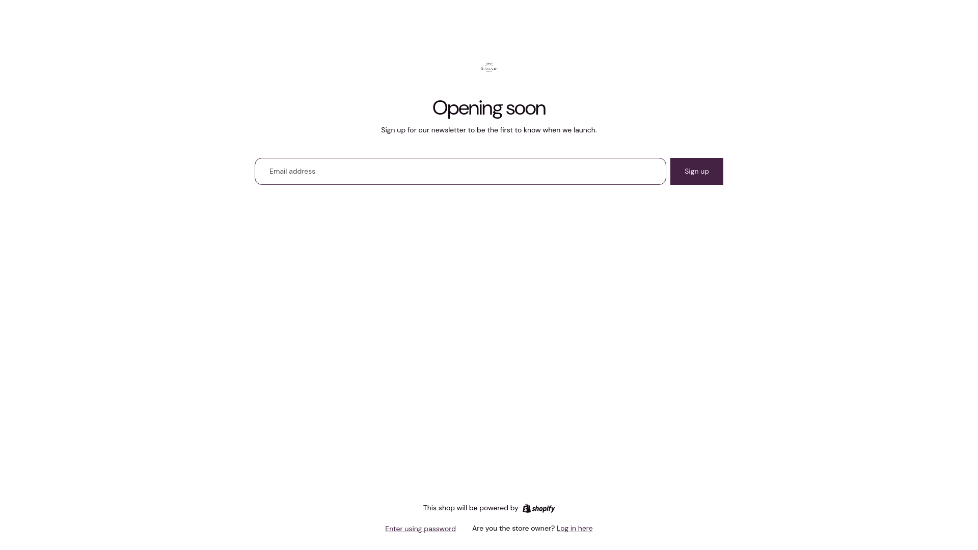 website screenshot of https://glamshipco.store/