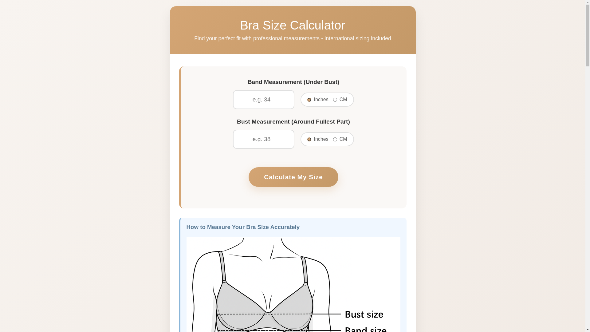 website screenshot of https://online-brasizecalculator-com.pages.dev/