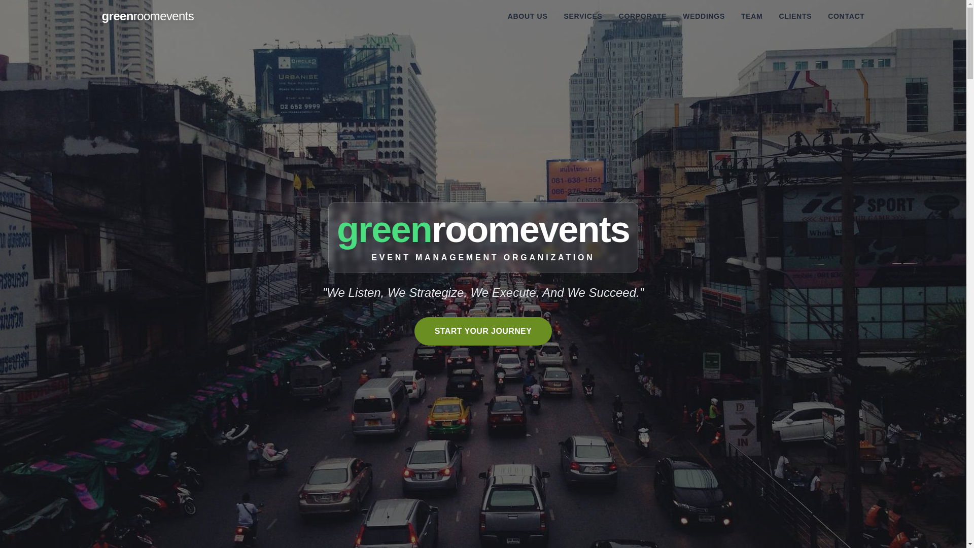 website screenshot of https://greenroomevents.in/