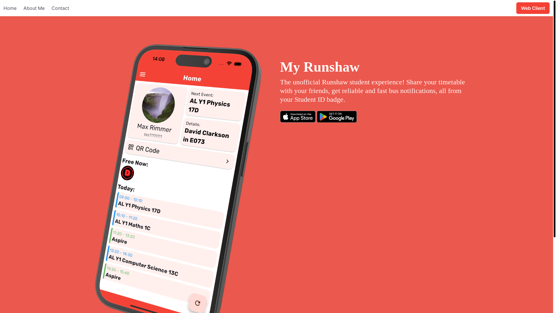 website screenshot of https://myrunshaw.pages.dev/