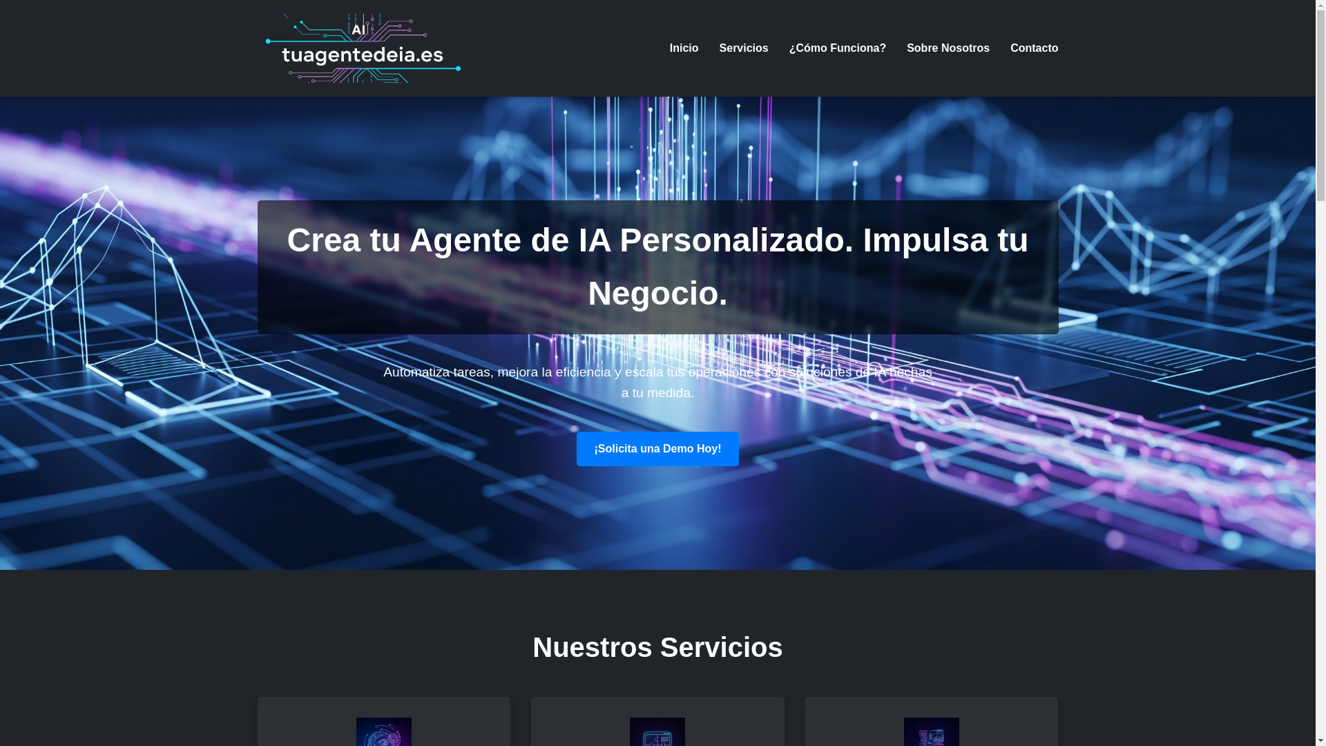website screenshot of https://tuagentedeia.es/