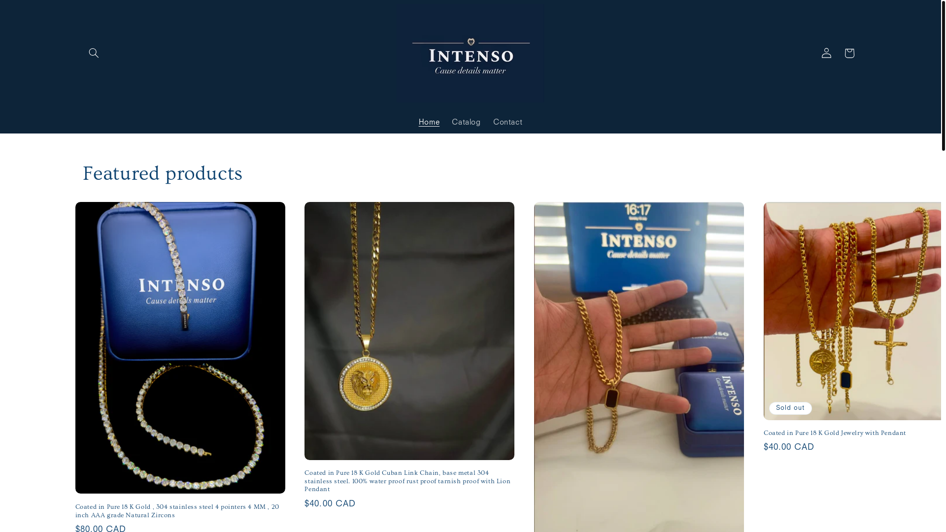 website screenshot of https://intensocanada.com/