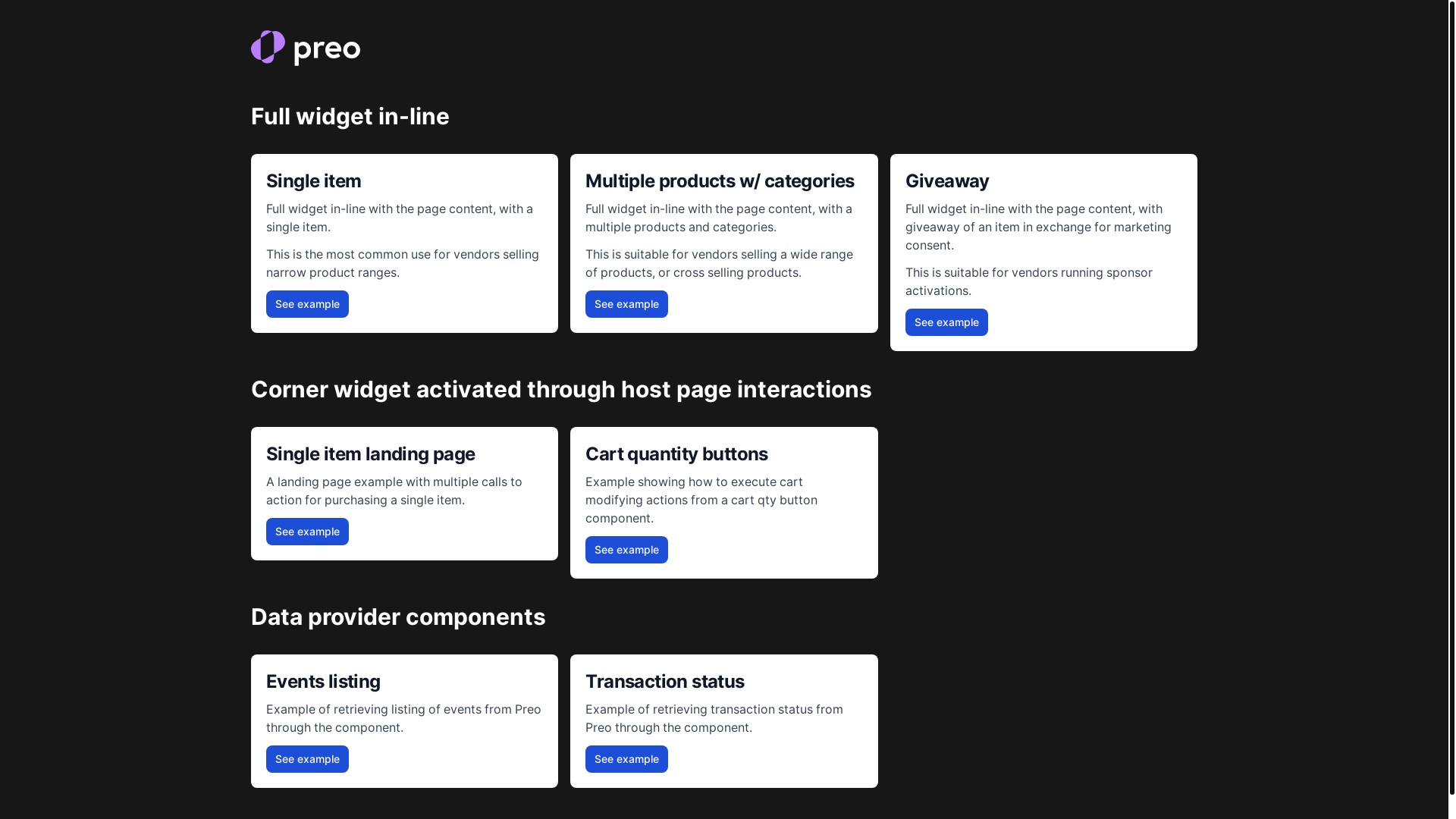 website screenshot of https://preo-storefront-lite-demo.pages.dev/