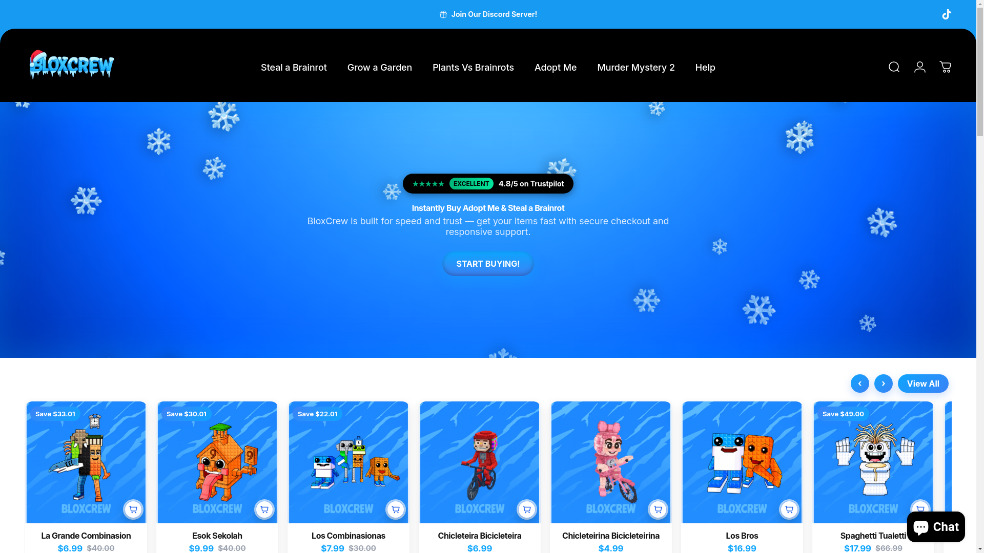 website screenshot of https://bloxbed.com/