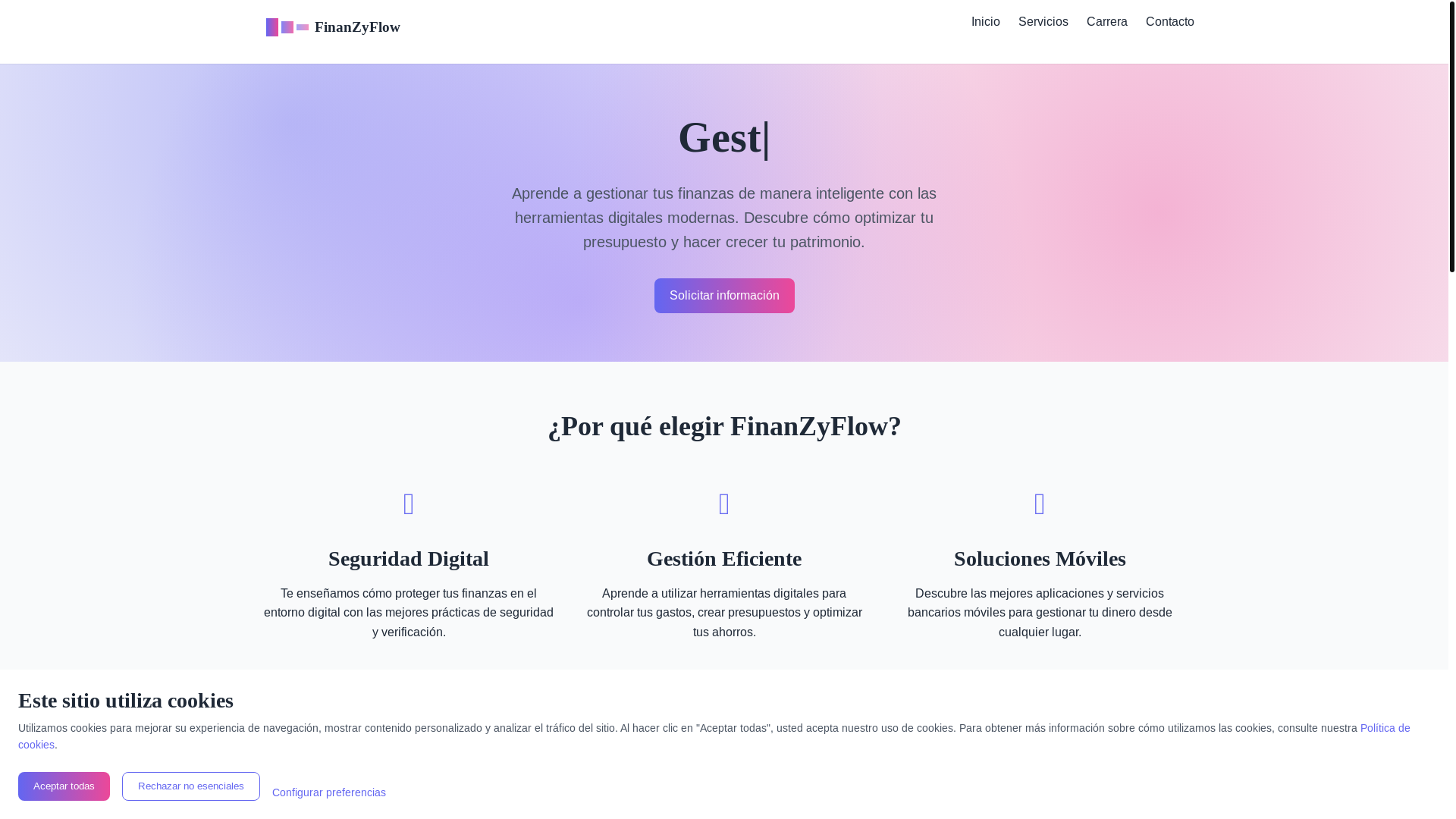 website screenshot of https://finanzyflow.com/