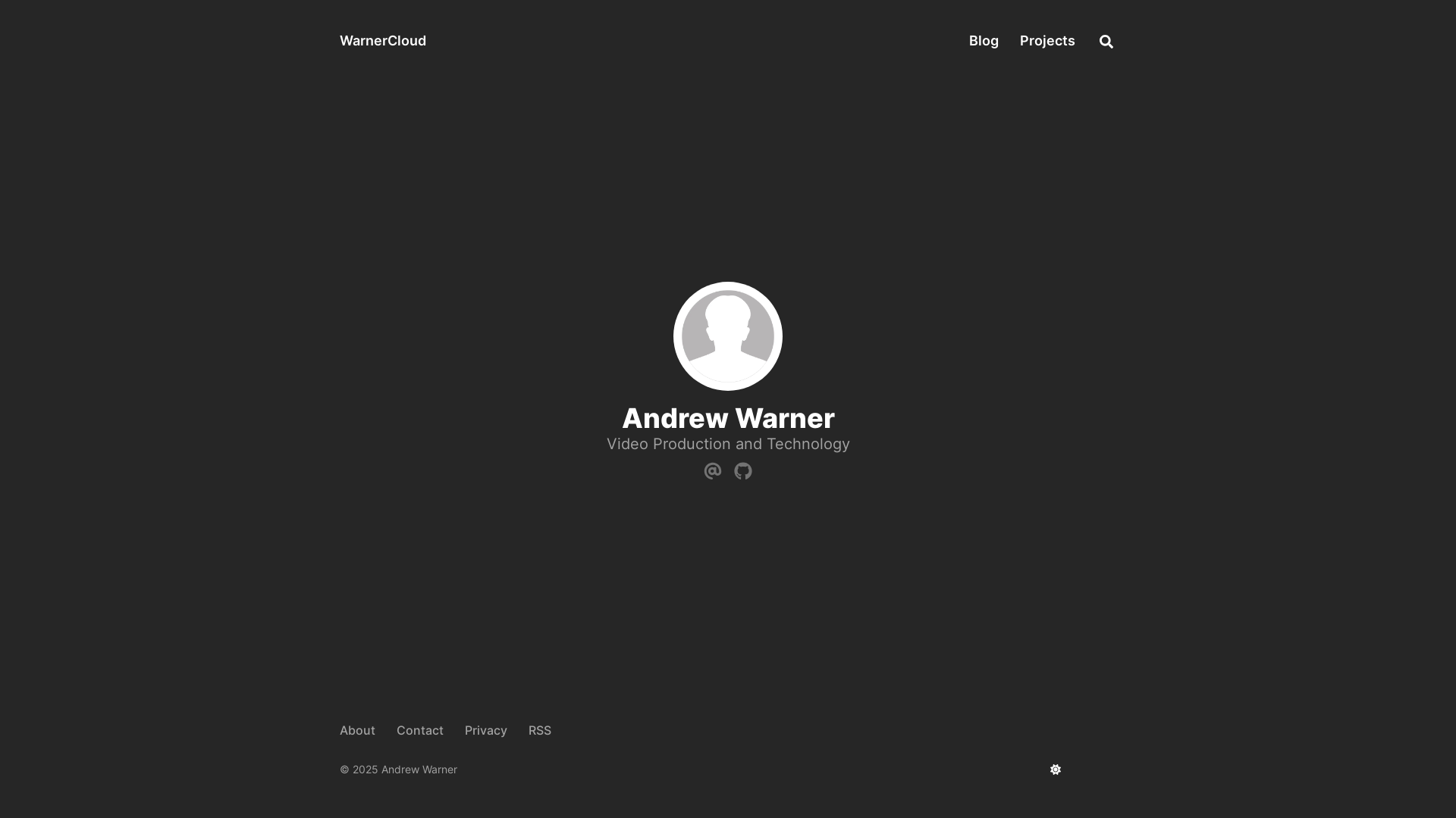 website screenshot of https://andrew-warner.net/